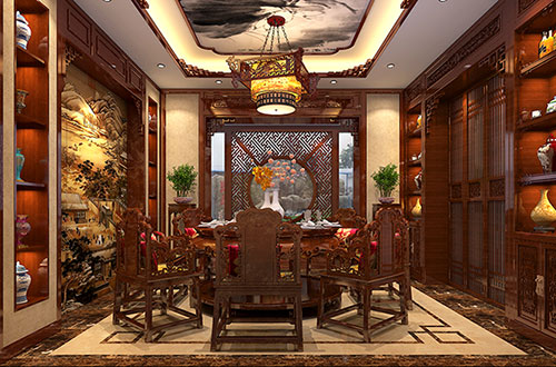 印台温馨雅致的古典中式家庭装修设计效果图